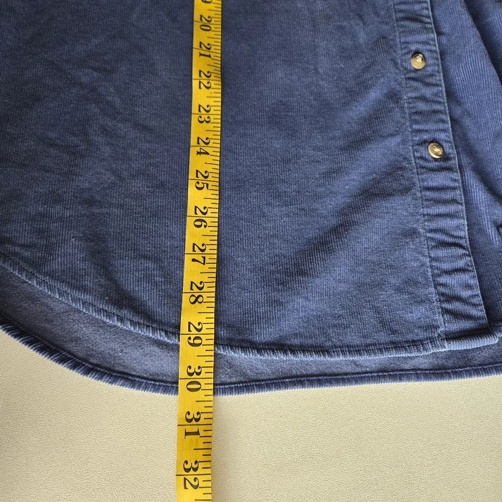 Vtg Disney Pooh Navy Embroidered Corduroy Button-up Shirt XL Cottagecore Retro - Picture 12 of 13